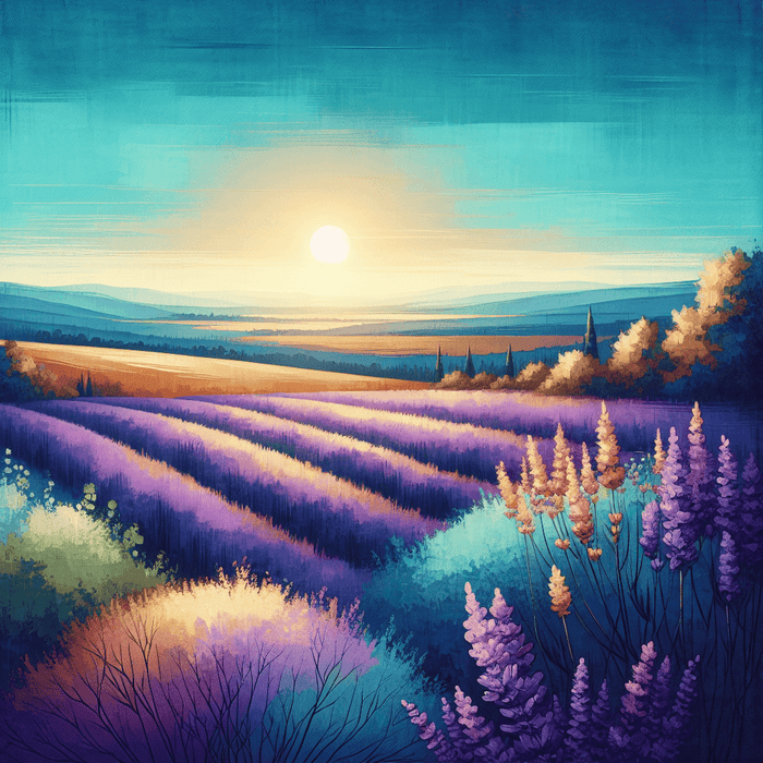 Soothing Lavender Fields Paint By Color