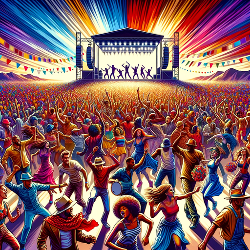 Vibrant Music Festival Paint By Color