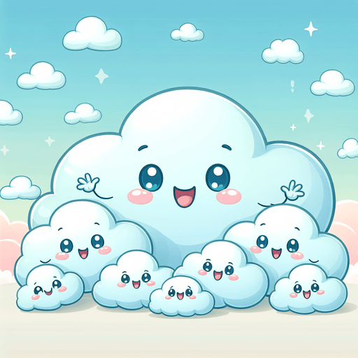 Cuddly Cloud Family Paint By Color