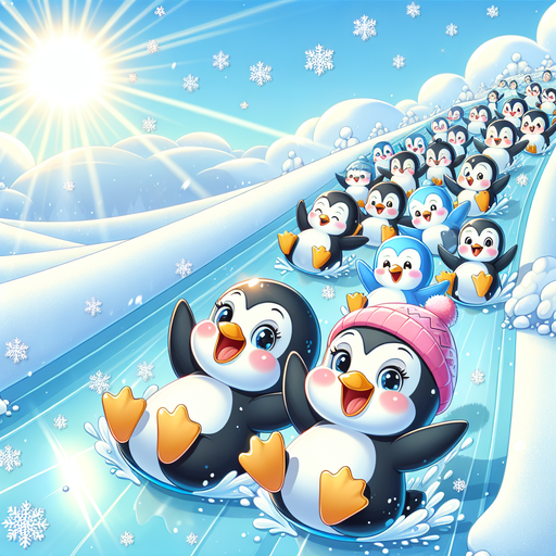 Playful Penguin Pals Paint By Color