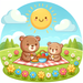 Sunny Bear's Meadow Picnic DIY Paint By Diamonds