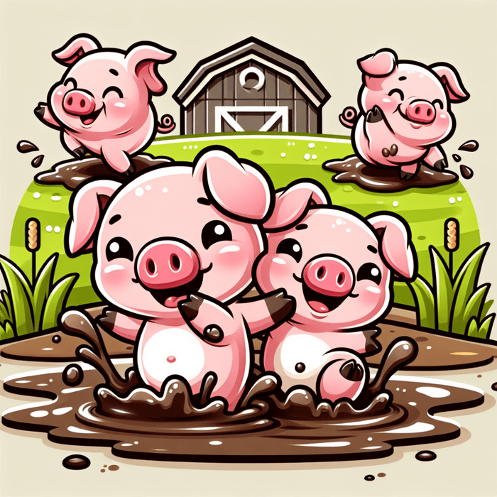 Cuddly Pigs Paint By Diamonds