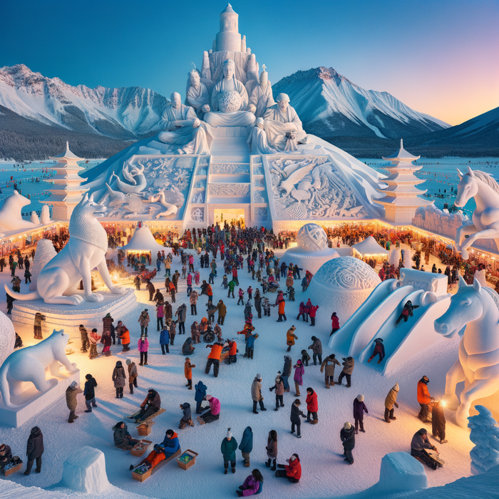 Sapporo Snow Festival Paint By Diamonds Kits