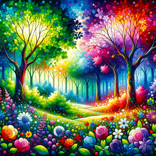 Radiant Rainbow Forest Diamonded Painting Kits