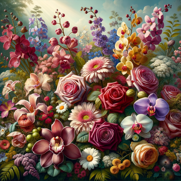 Floral Fantasy 5D DIY Paint By Diamond Kit