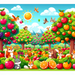 Colorful Fruit Orchard Painting Diamond Kit