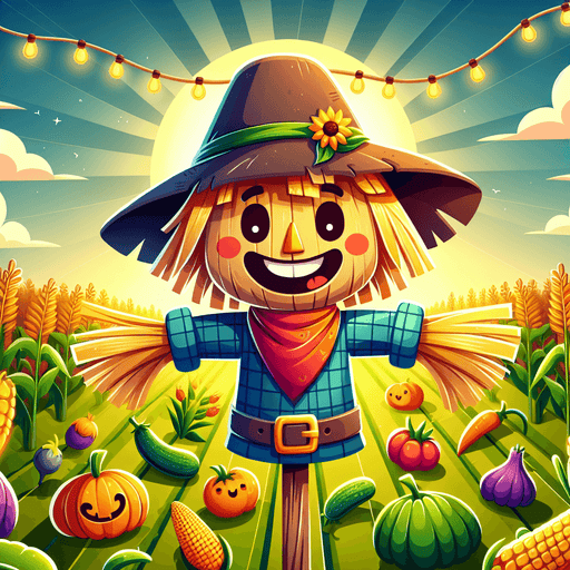 Sunny Scarecrow Paint By Diamonds Art