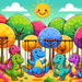 Cheerful Dino Playground Paint By Diamonds