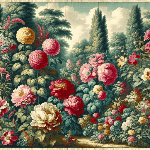 Vintage Flower Garden Painting By Diamonds Kit