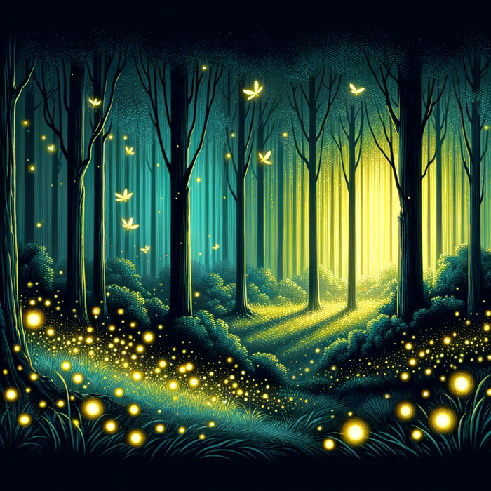 Dramatic Forest Fireflies Diamonded Painting Kits