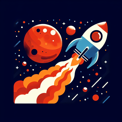 Rocket Ship To Mars Painting Diamond Kit