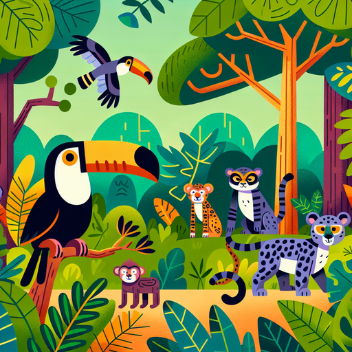 Tropical Safari Adventure Paint By Diamonds Art