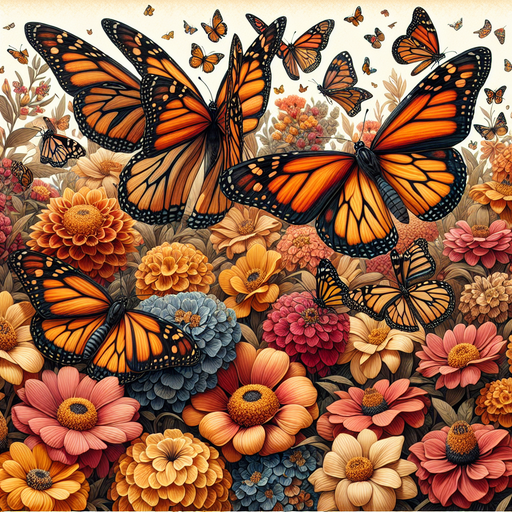 Regal Monarch Butterflies Diamond Painting