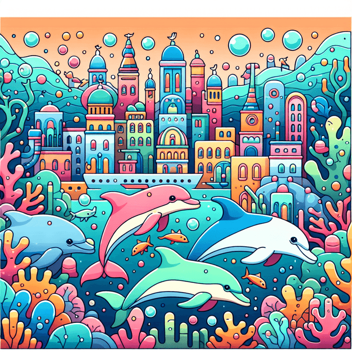 Underwater City Paint By Color