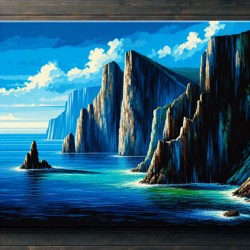 Majestic Ocean Cliffs Paint By Diamonds Art