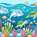 Friendly Ocean Creatures Paint By Diamonds