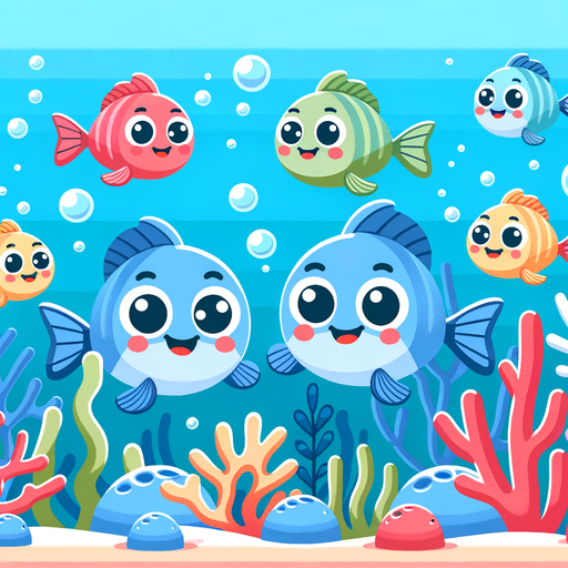 Bubbly Fish Friends Paint By Color