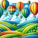 Colorful Hot Air Balloons Paint By Diamonds Art