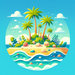 Island Beach Adventure Paint By Diamonds Art