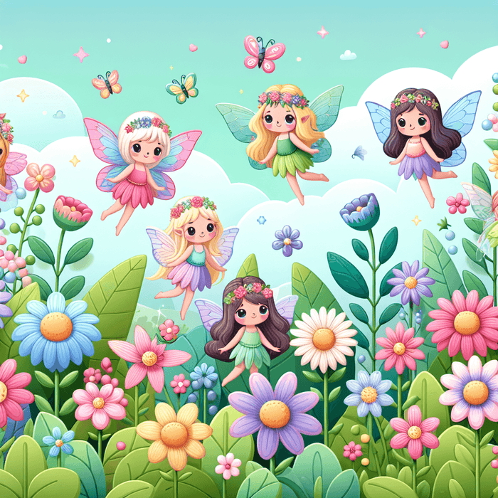 Fantasy Flower Fairies DIY Paint By Diamonds