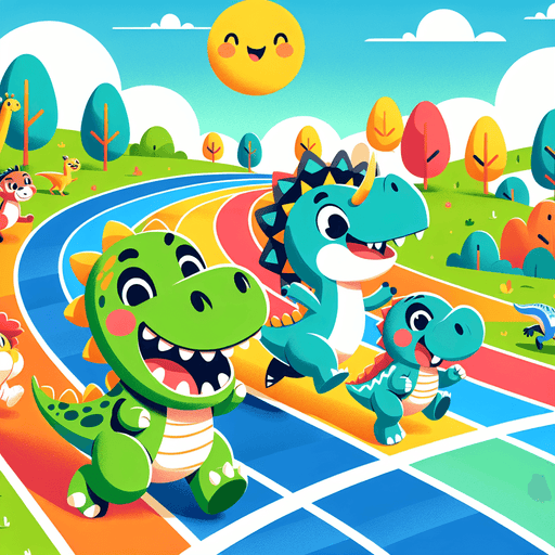 Daring Dino Race Painting By Diamonds Kit