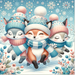 Sweet Winter Friends Diamonded Painting Kits