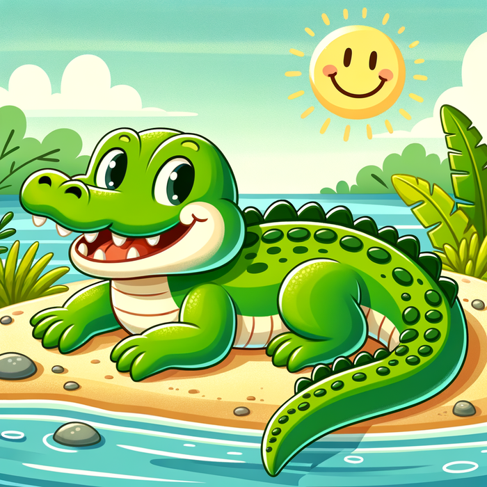 Snappy Crocodile Paint By Diamonds Art