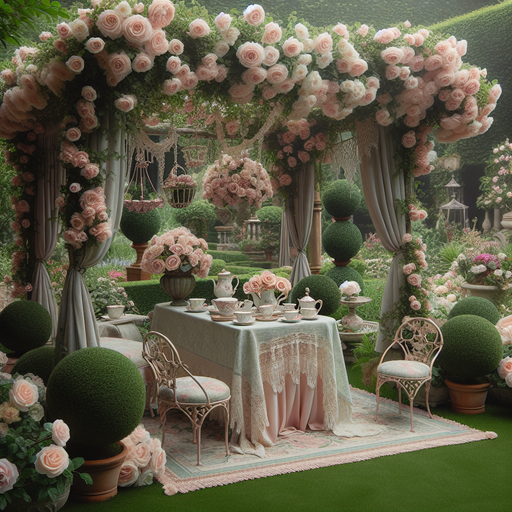 Victorian Garden Tea Time Painting Diamond Kit