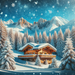 Winter Chalet Paint By Diamonds Kits