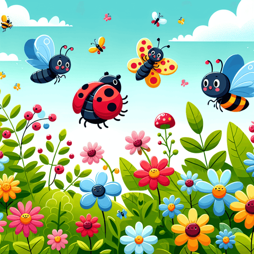 Colorful Bug Adventures Painting By Diamonds Kit