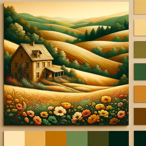 Rustic Farmhouse Landscape Paint By Diamonds Art