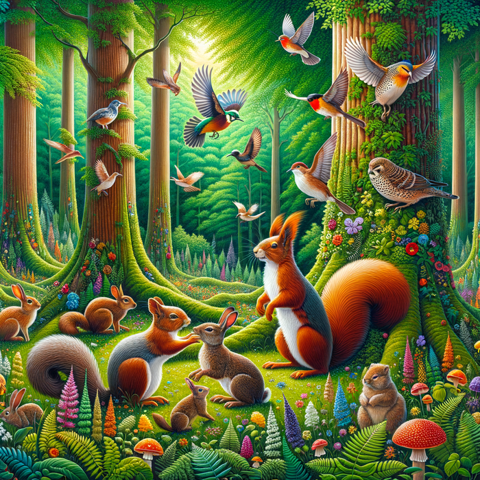 Whimsical Forest Friends 5D DIY Paint By Diamond Kit