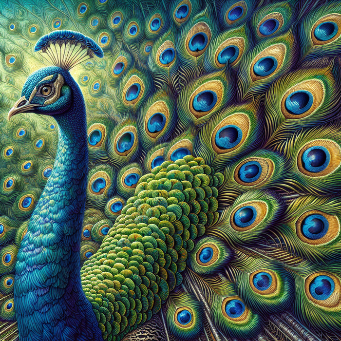 Regal Peacock Splendor Paint By Diamond