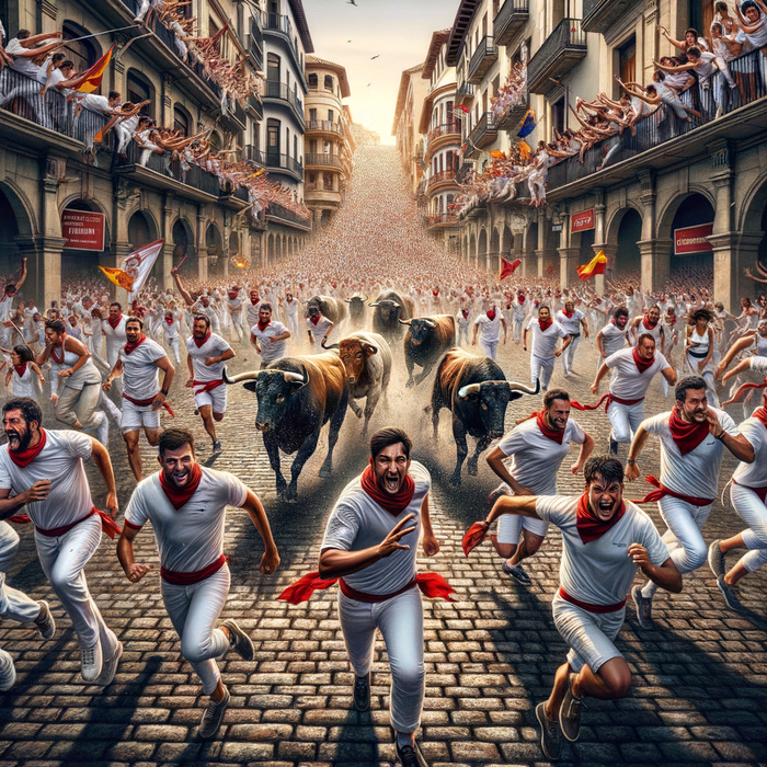 Running Of The Bulls Painting By Diamonds Kit