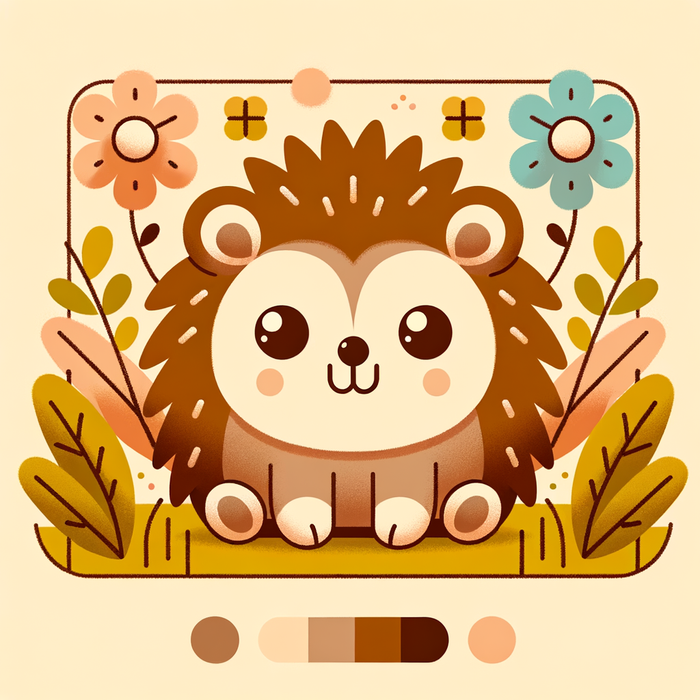 Happy Hedgehog Paint By Color