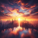 City Skyline At Dawn Paint By Diamonds