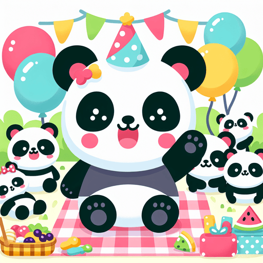 Happy Panda Party Painting By Diamonds Kit