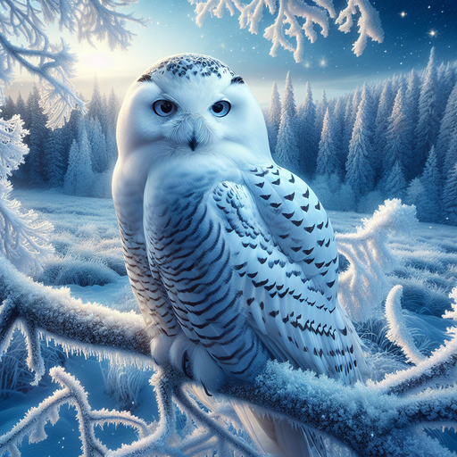 Snowy Owl Elegance Paint By Diamonds Kits