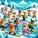 Winter Ski Slopes Painting Diamond Kit