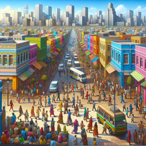 Joyful Cityscape Paint By Diamond