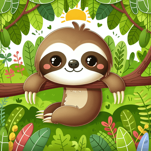 Sunny Sloth Paint By Color
