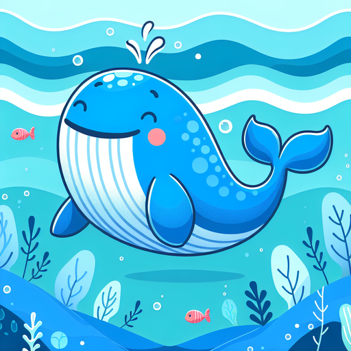 Cheerful Whale Paint By Color