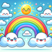 Radiant Rainbow Clouds Painting Diamond Kit