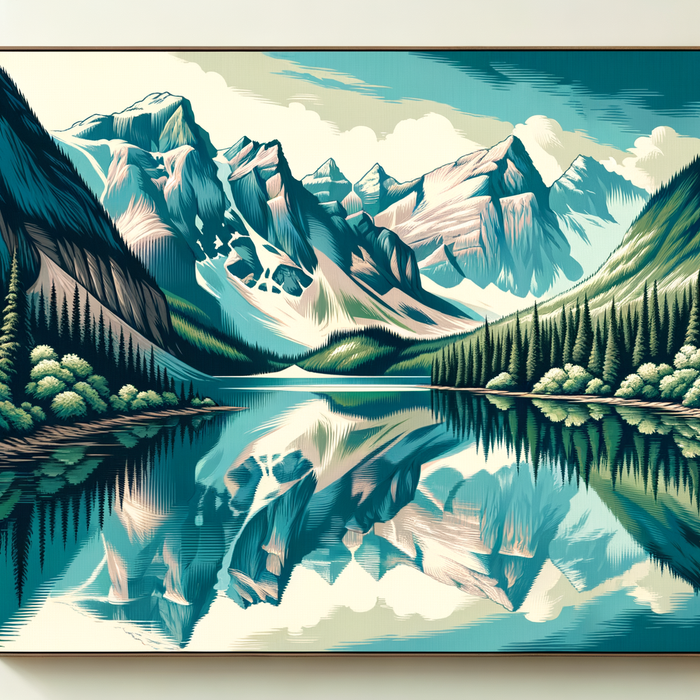 Mystical Mountain Lake Paint By Diamonds