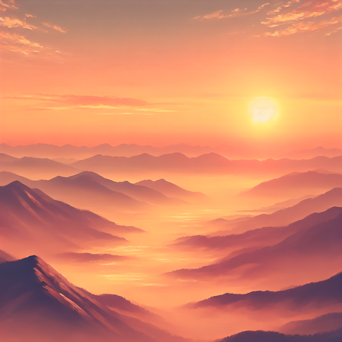 Misty Mountain Sunrise Paint By Diamond