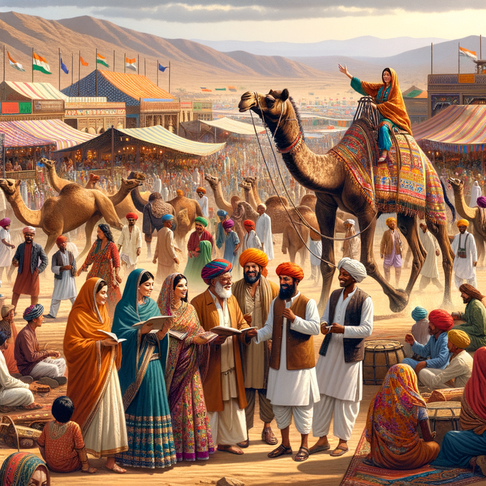 Pushkar Camel Fair - India Painting By Diamonds Kit