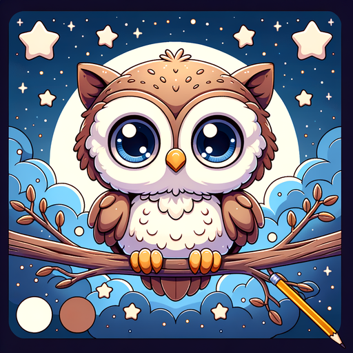 Curious Baby Owl Paint By Color