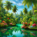 Tropical Oasis Getaway Paint By Diamond