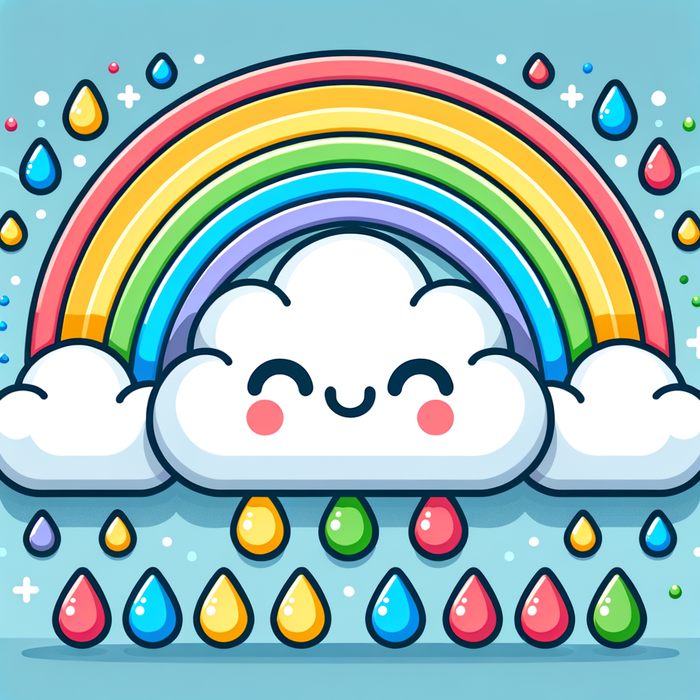 Bubbly Rainbow Cloud Paint By Diamonds