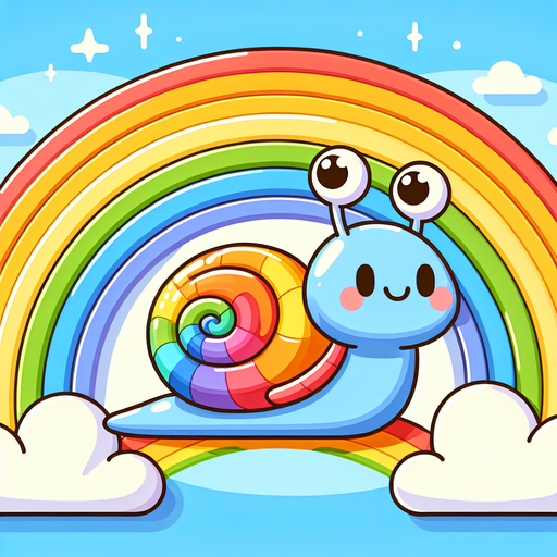 Sunny Rainbow Snail Paint By Color